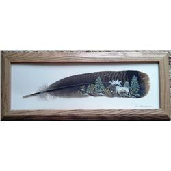 Hand Painted Turkey Feather