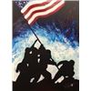 Image 1 : Original "Raising the Flag on Iwo Jima" Canvas Painting by Joe Everson