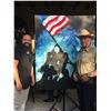 Image 3 : Original "Raising the Flag on Iwo Jima" Canvas Painting by Joe Everson