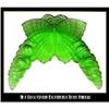 Image 1 : 2 CZECH DECO VANITY TRAY GREEN BUTTERFLY #1232023