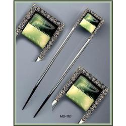 VINTAGE ART DECO STERLING HAIR COMB MS-110 #1232193