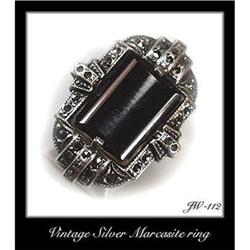 GORGEOUS VINTAGE STERLING MARCASITE RING #112 #1232194
