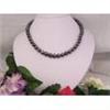 Image 1 : BLACK PEARL NECKLACE 8.0-9.0MM 14k CLASP  #1232196