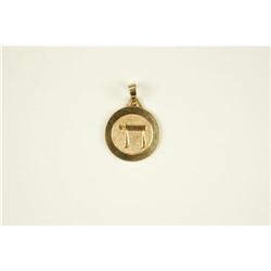 14k Gold Pendant Jewish symbol CHAI  #1232212