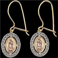 14k Gold Earrings OUR LADY OF GUADALUPE #1232219
