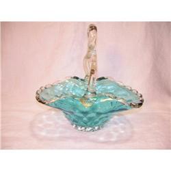 Venetian Murano Glass Handled Basket #1232361