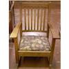 Image 1 : Mission Oak Rocker w/ Motorcycle uphol. #1232369