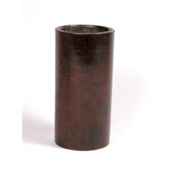 Chinese Catalpa brush holder, 19th Century #1232486