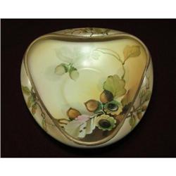 Nippon Handpainted Moriage TriCorner Bowl #1232654