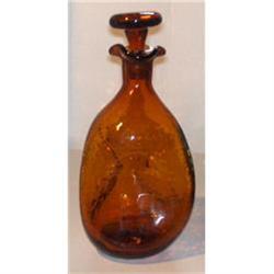 DK AMBER COLOR TOPAZ COLOR BLENKO C49 DECANTER #1232661