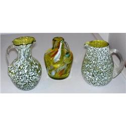 3 END OF DAY SPATTER PITCHERS PILGRIM BLENKO #1232662
