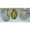 Image 1 : 3 END OF DAY SPATTER PITCHERS PILGRIM BLENKO #1232662