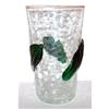 Image 1 : 10? BLENKO C366M LEAF BEAKER VASE W/ GRN LEAVES#1232672