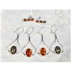 Image 1 : THREE pairs of Remarkable Amber Earrings #1232685
