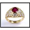 Image 1 : VIVID 1.6 CARAT RUBY DIAMOND RING #1245423