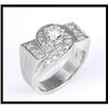 Image 1 : .65 CARATS DIAMOND RING OF HEAVY 18K WHITE GOLD#1245436