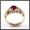 Image 1 : Art Nouveau Design Ruby And Diamond Ring #1245438