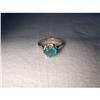 Image 1 : Estate 14K WG Gold Filigree Emerald Heart Ring #1245777