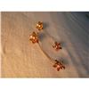 Image 1 : Estate 14K Diamond Garnet Citrine Drop Earrings#1245793