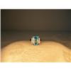 Image 1 : Estate 14K WG Gold Blue Topaz Diamond Ring #1245799