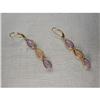 Image 1 : Estate 14K YG Multi-Color Jade Diamond Earrings#1245829