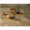 Image 1 : 18K Diamond Pearl Peridot Tourmaline Earrings #1245944