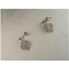 Image 1 : Estate 14K WG Gold Filigree Dangle Earrings #1246004