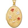 Image 1 : 14K GOLD LOCKET Flower Design #1249322