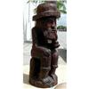 Image 1 : WOOD FOLK ART SCULPTURE OF A MAN WITH PIPE #1249545