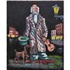 Image 1 : ORIG OIL PAINTING OF A STREET MUSICIAN W/GUITAR#1249579