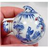 Image 1 : Magical FROG  Blue & White Porcelain Snuff #1249594