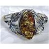 Image 1 : Classical Baltic Amber Sterling Cuff #1249605