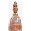 Image 1 : Pink Depression Glass Etched Perfume Bottle No1#1253853