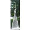 Image 1 : 18" PILGRIM CRACKLE GLASS DECANTER W FLAME STPR#1254133