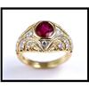 Image 1 : VIVID 1.6 CARAT RUBY DIAMOND RING #1254956