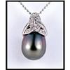 Image 1 : BLACK TAHITIAN PEARL DIAMOND PENDANT #1254962