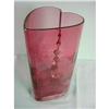 Image 1 : Cranberry Heartshaped Vase #1268785