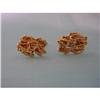 Image 1 : 14 Kt Gold Nugget Style Cuff Links #1268893