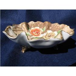 HAND PAINTED NIPPON  FOOTED NUT  BOWL #1268936