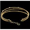Image 3 : 0.41 ctw Diamond Bangle Bracelet - 14KT Yellow Gold