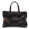 Image 7 : Gucci Black Pebbled Leather Bamboo Tassel Tote Shoulder Bag