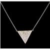 Image 1 : 0.75 ctw Diamond Necklace - 14KT White Gold