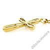 Image 8 : Italian 18kt Yellow Gold Round Diamond Polished Cross Pendant Necklace