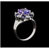 Image 4 : 14KT White Gold 2.48 ctw Tanzanite, Sapphire and Diamond Ring