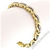 Image 2 : 14kt Yellow and White Gold 1.80 ctw Diamond Wavy Link Tennis Bracelet