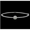 1.14 ctw Diamond Bangle Bracelet - 14KT White Gold