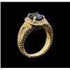 Image 4 : 14KT Yellow Gold 2.70 ctw Tanzanite and Diamond Ring