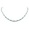 Image 1 : 8.75 ctw Emeral and Diamond Necklace - 14KT White Gold