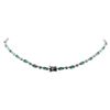 Image 2 : 8.75 ctw Emeral and Diamond Necklace - 14KT White Gold