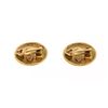 Image 1 : Chanel Vintage Gold CC Rope Logo Round Clip On Earrings